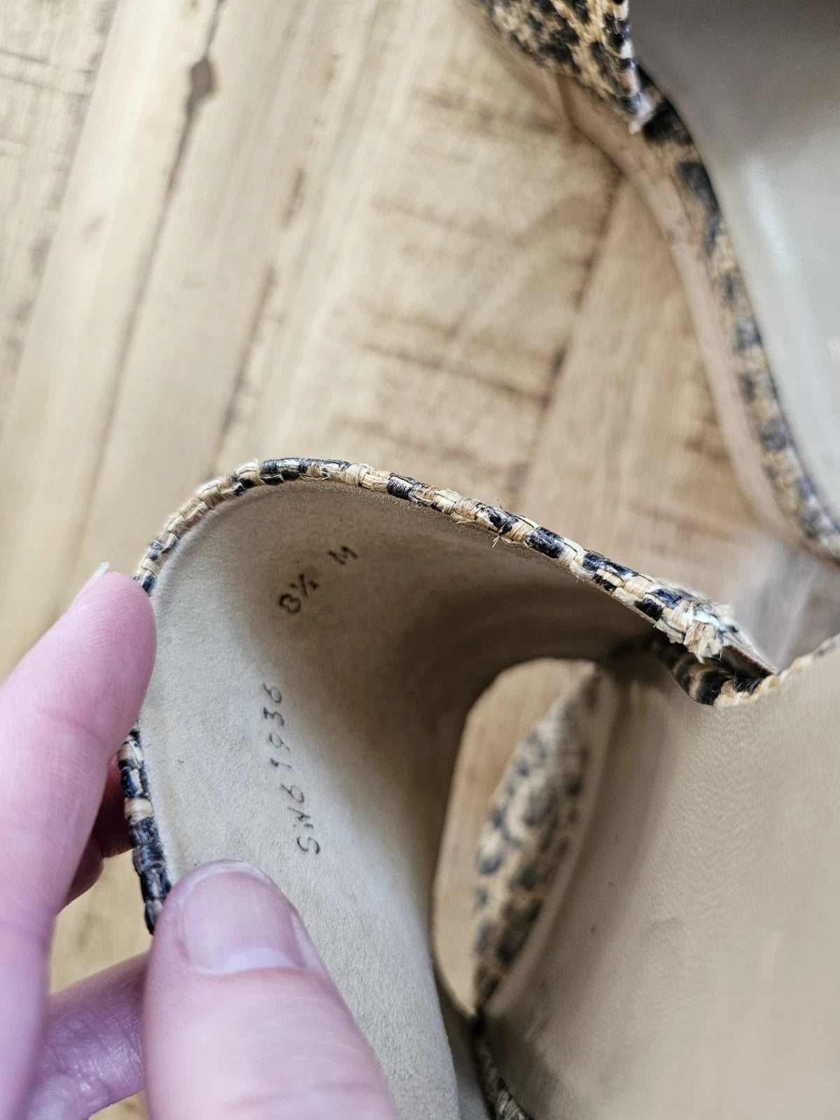 Stuart Weitzman Womens Flatout Leopard Canvas Raffia Flatform Slide Sandals 8.5