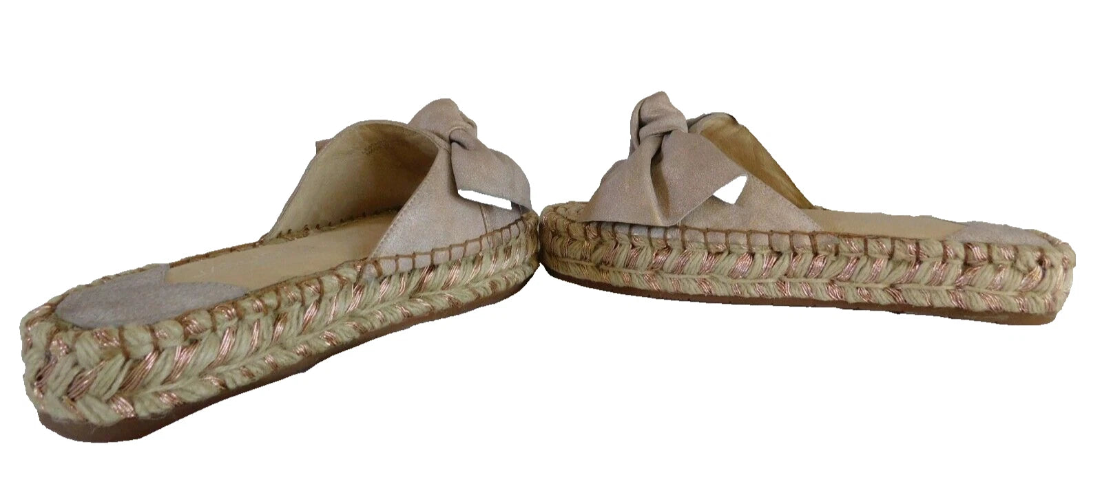 NEW JSlides Women's Ritsy Bow Fashion Sandals sz 7.5 M Soft Pink Suede