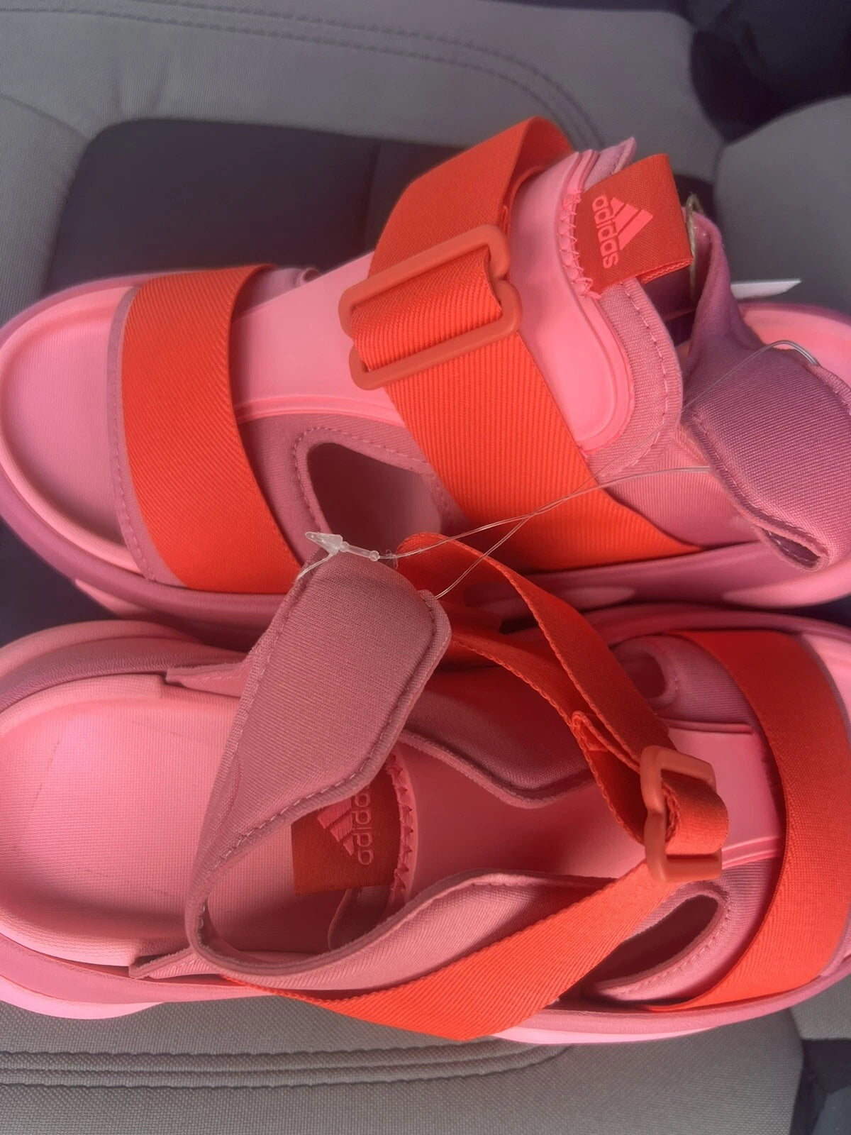 Adidas WOMENS SZ 11 Mehana Comfy Strap Fashion Sandal Slides Pink IF8182