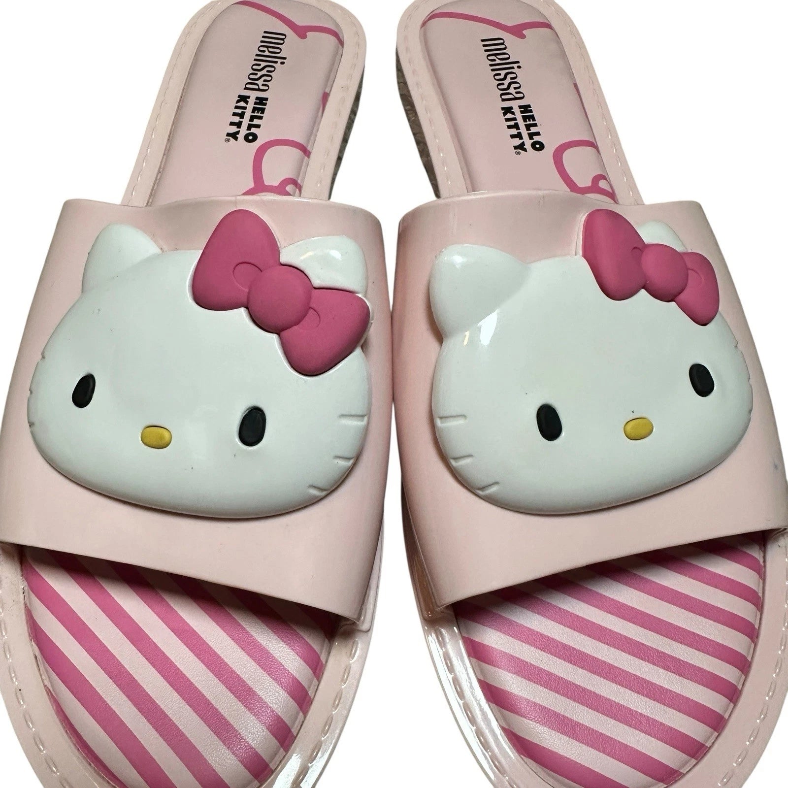 Melissa x Hello Kitty Pink Slide Sandals Women’s Size 9 US Collab Sanrio Kawaii