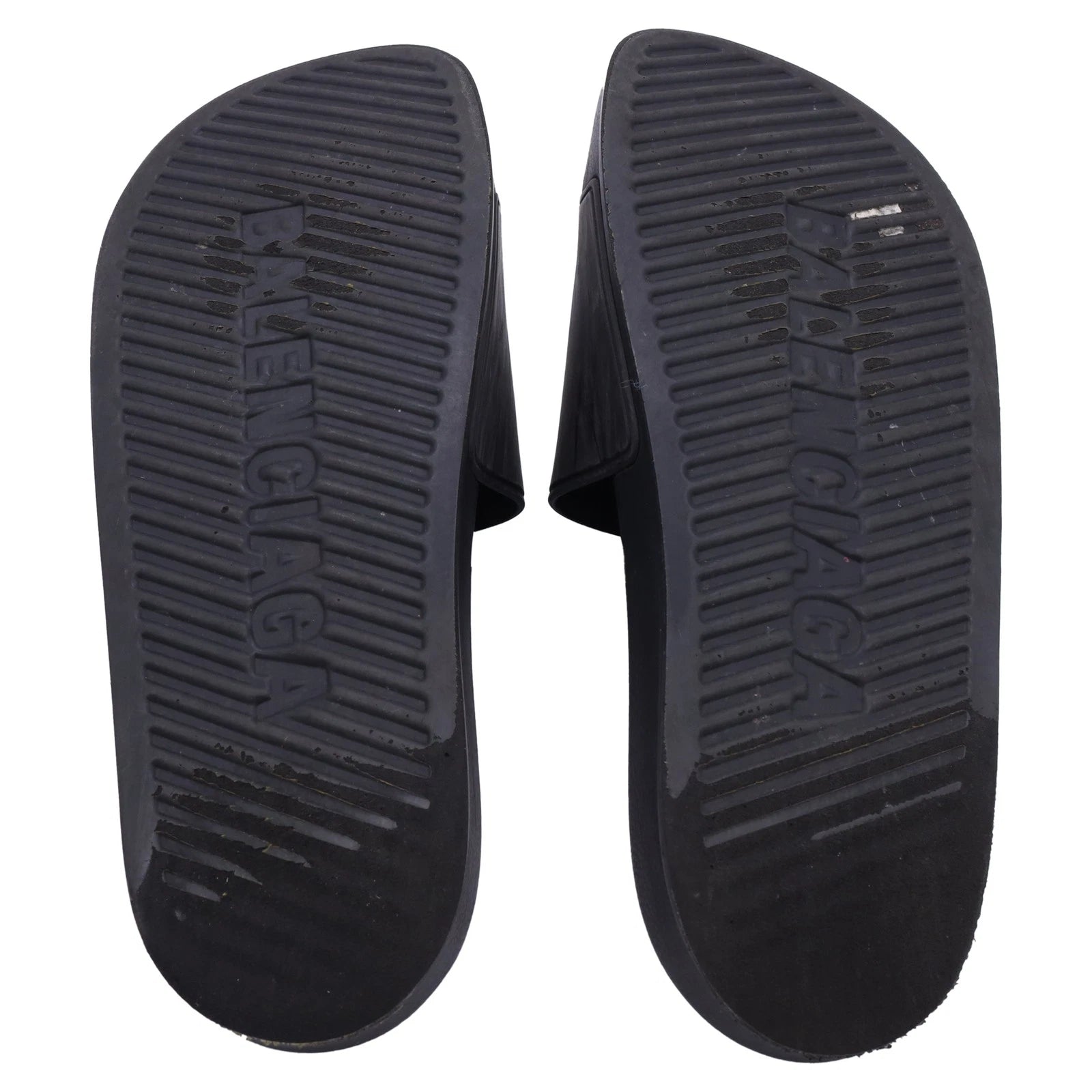 Balenciaga Logo-Detailed Pool Slides In Rubber Men Black Size 46