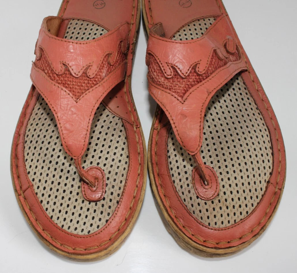 Double H Boots Womens Size 8 Slide Sandals Rose Western Style Leather DH585