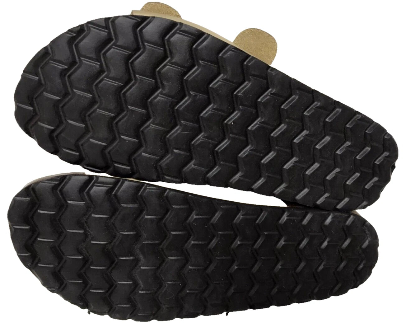 Sonoma Women's Artwork Double Buckle Leather Slide Sandals Gold Size:7 201E