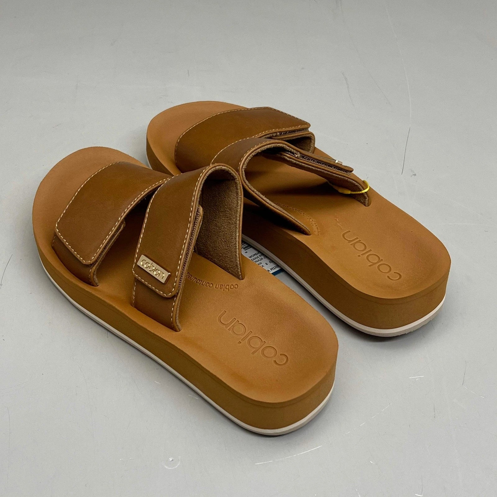 COBIAN Dana Rise Elevated Flatform Style Slide Women's Sz 8 Tan DNA24-230-08