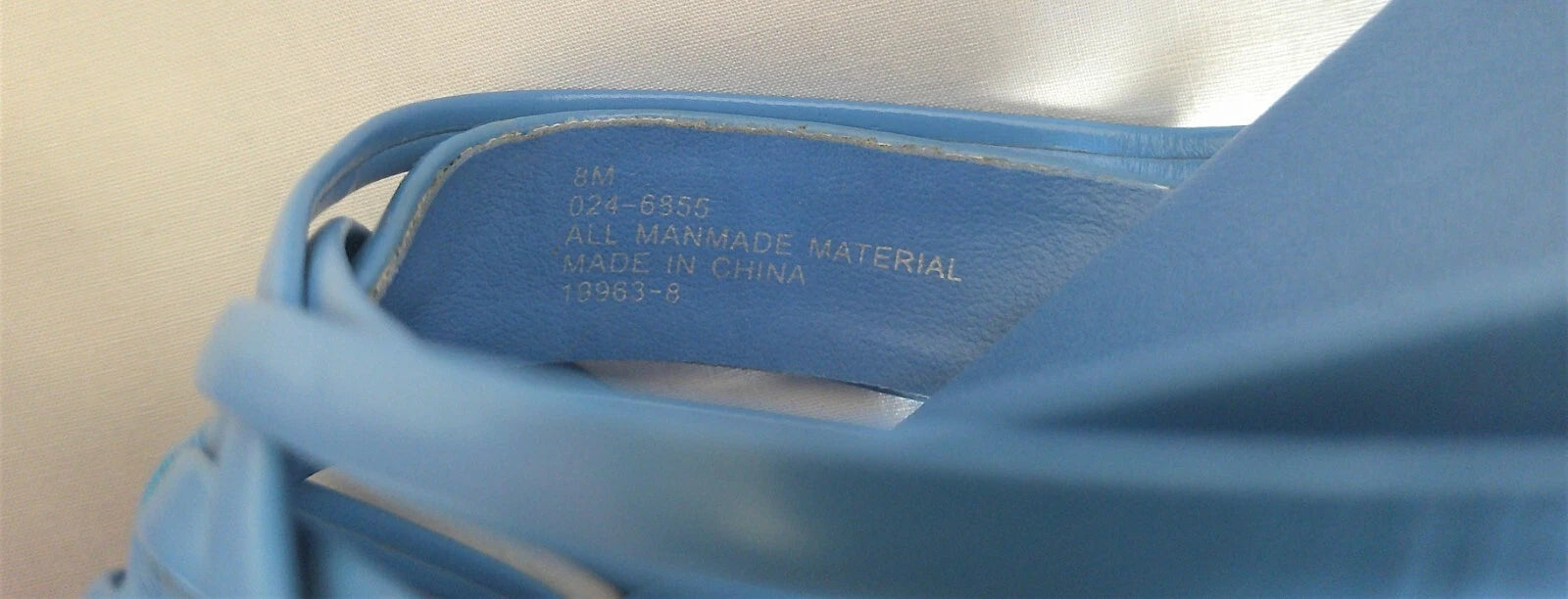 Cabin Creek Womens Strappy Slide Flat Sandals Size 8M Blue 1.5" Heel