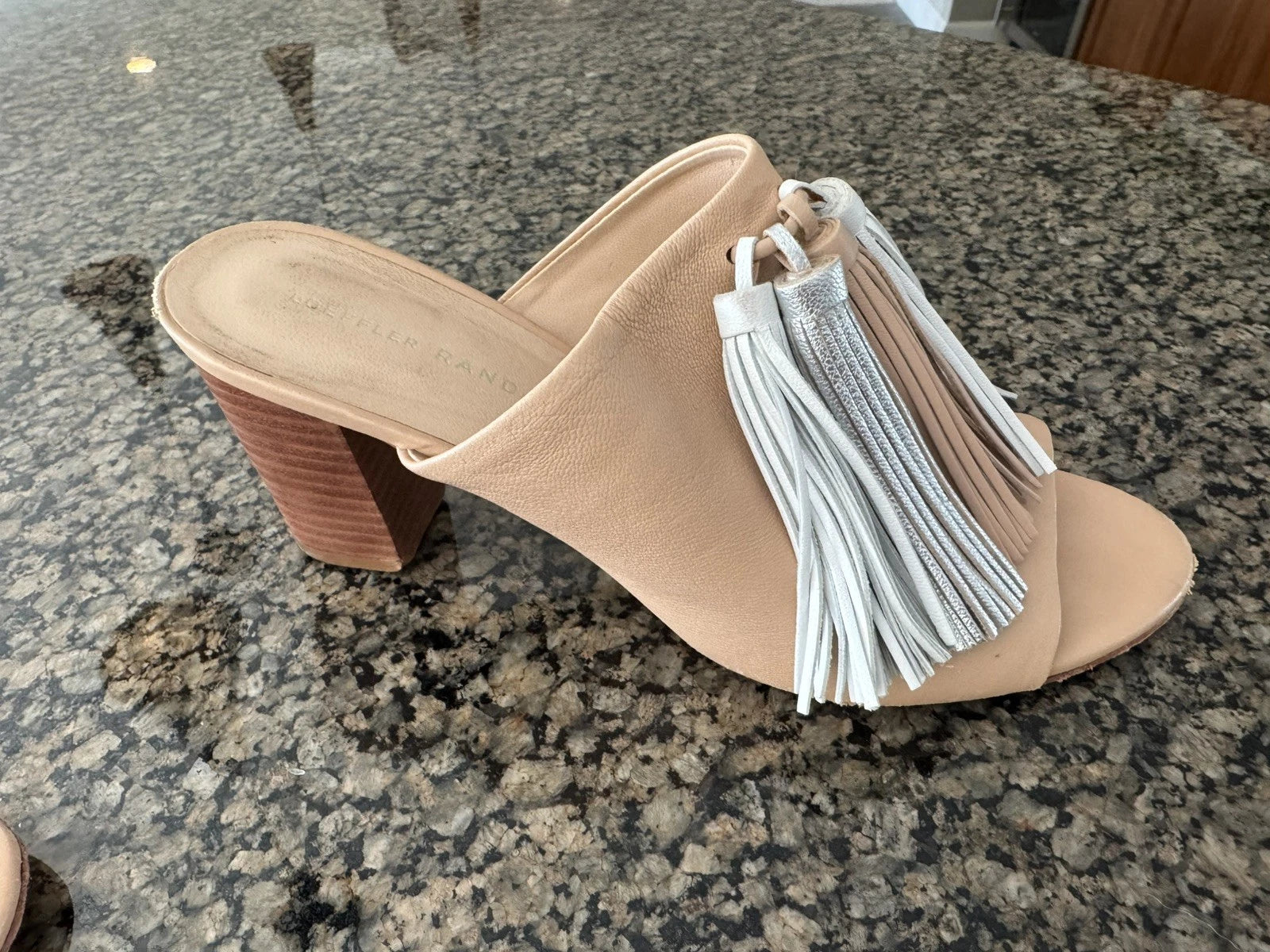 Loeffler Randall Cleo Tassel Mule Slides Shoes Women’s Size 6.5B