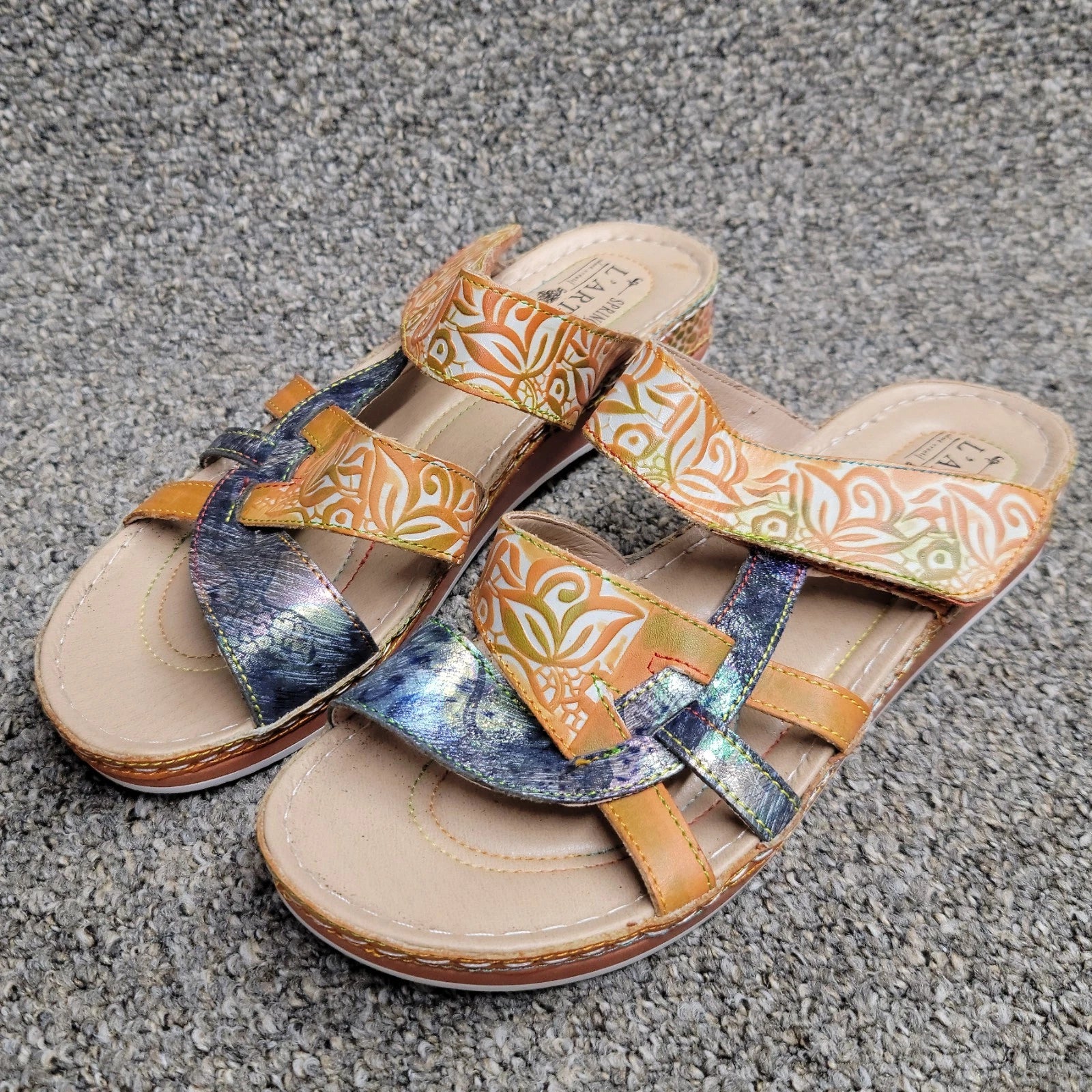 L'Artiste By Spring Step Women's Caiman Slide Sandal  EU 41 US 9.5-10