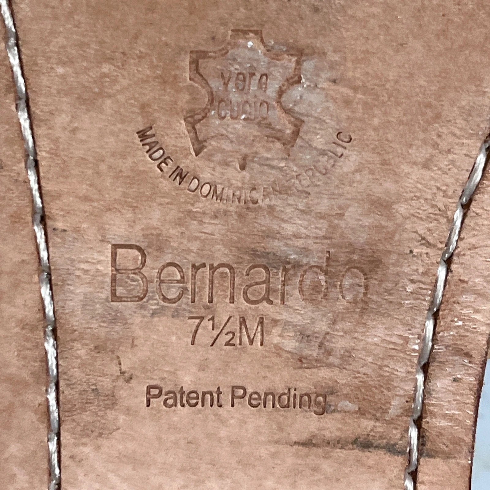 Bernardo Women's Size 7.5M Shoes Brown Leather Fashion T-Strap Slingback Sandals