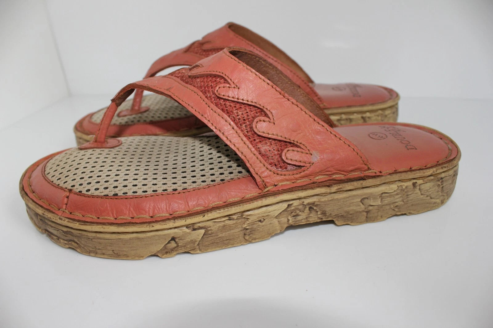 Double H Boots Womens Size 8 Slide Sandals Rose Western Style Leather DH585