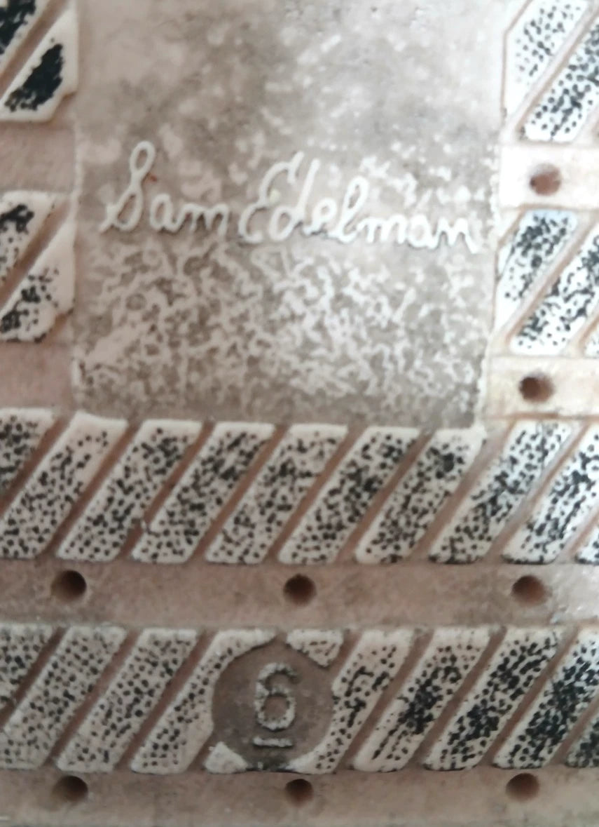 Sam Edelman Fuzzy Slide Sandals Women's Size 6 Pink Leather Faux Fur Open Toe