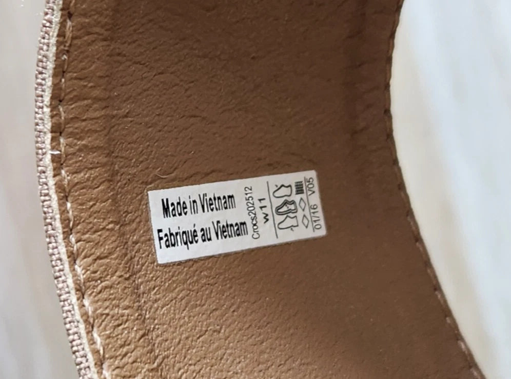 Crocs Leigh 2 Strap Wedge Sandals 11w Bronze Dual Comfort Women's Fashion Shoes