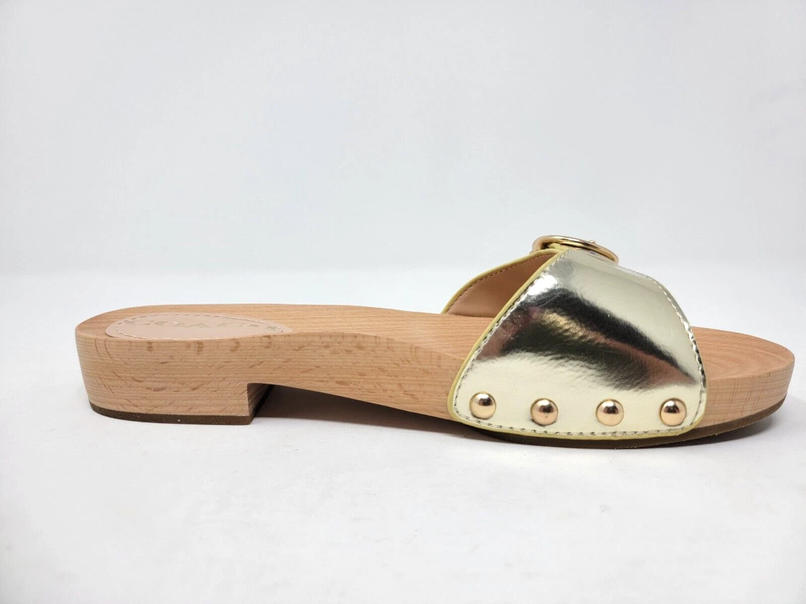 Coach Bleeker Gold Metallic Leather Sandal G5079 Size 7