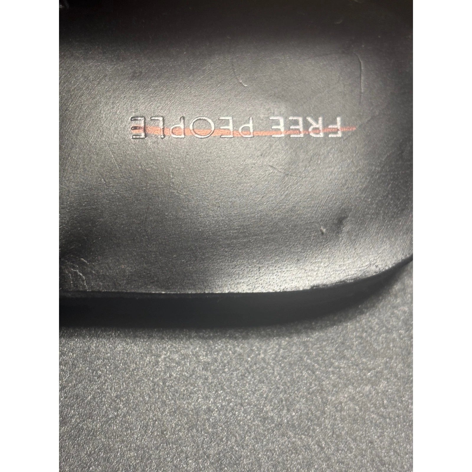 Free People NEW Slice of Sun Black Leather Slide Sandals Woven Slip On Size 8