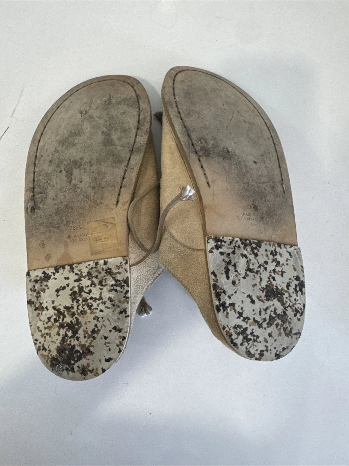 Marsell Sandalaccio Lace Suede Leather Derby Style Slide Sandals in Beige 36 1/2