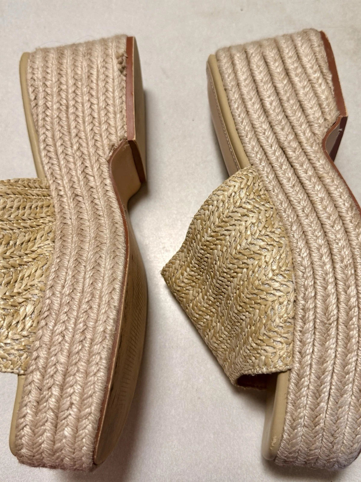 EQAUDES Platform Slip on Espadrille Sandals for Women Wedges Slides Bohemia S...