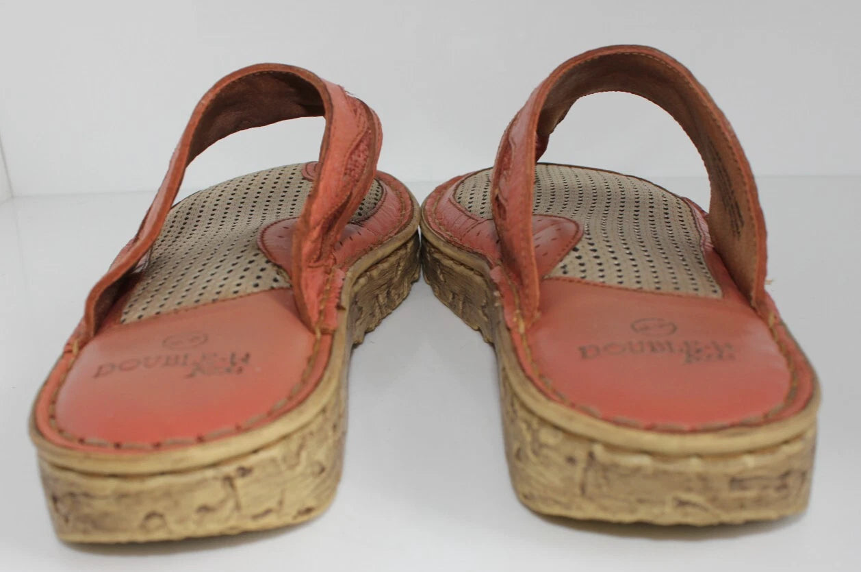 Double H Boots Womens Size 8 Slide Sandals Rose Western Style Leather DH585