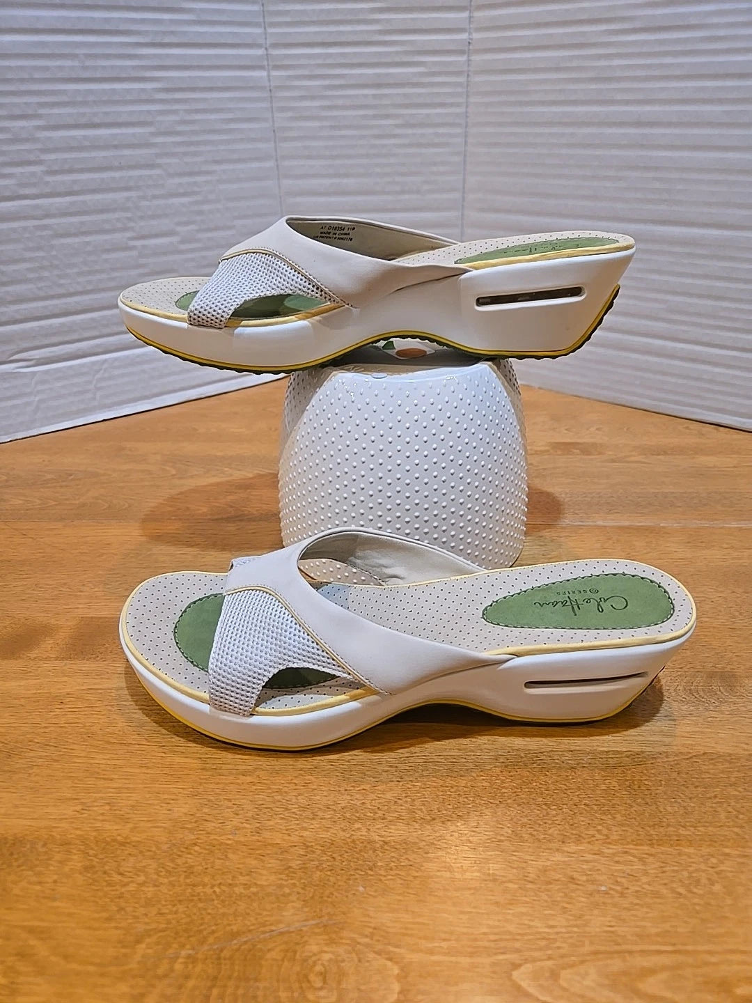 Cole Haan Air Women's 11B Slip-On Open Toe Slide Suede Leather Wedge NWOB