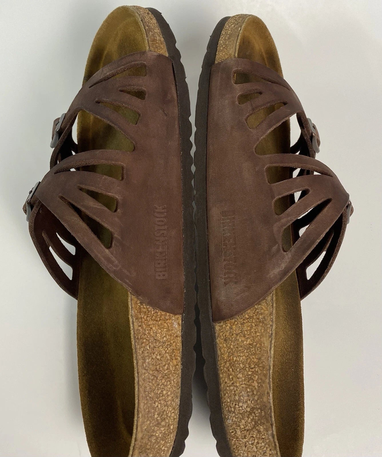 Birkenstock Granada Brown Leather Soft Footbed Sandals Size 40 US W9 M7