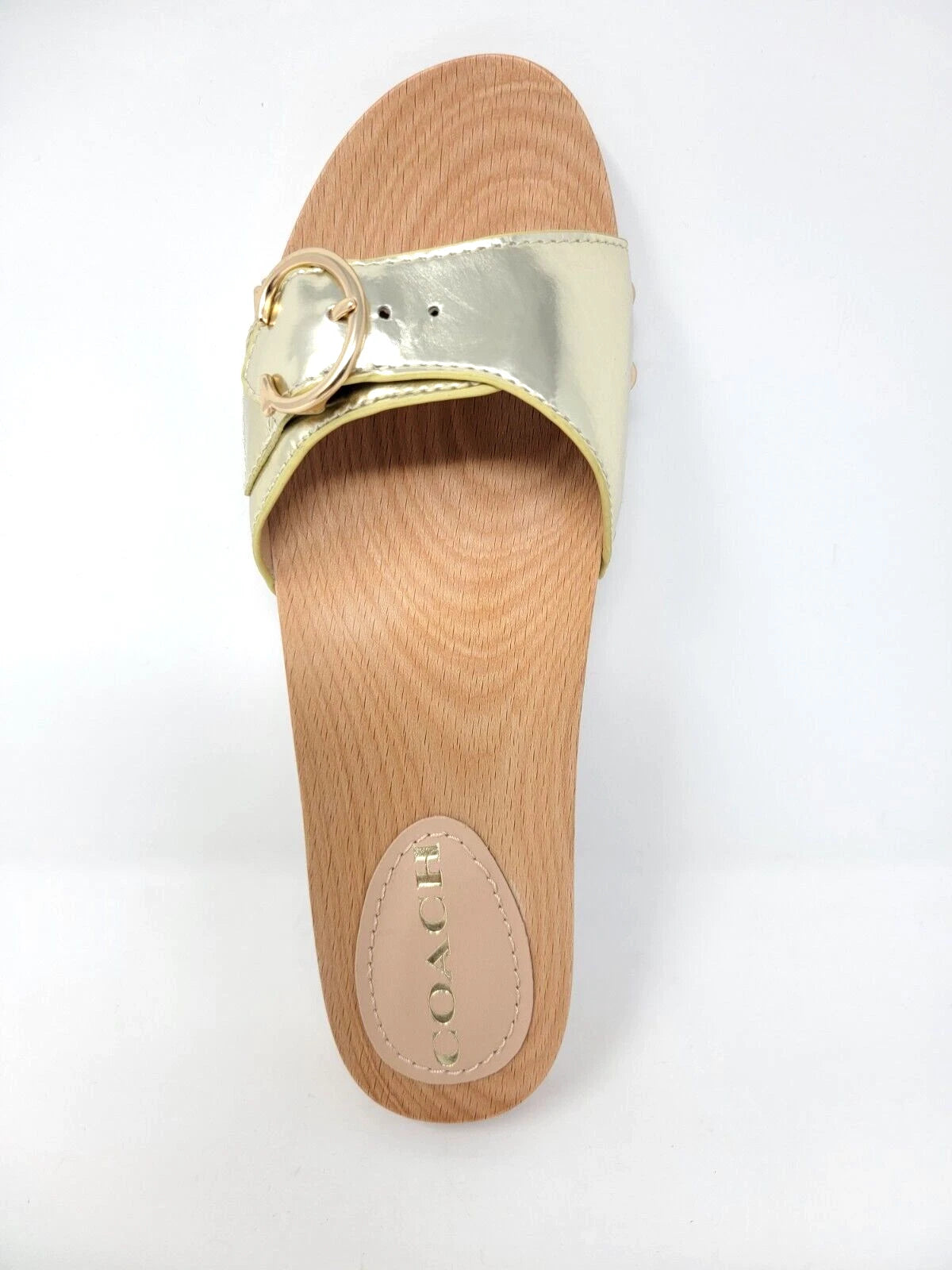 Coach Bleeker Gold Metallic Leather Sandal G5079 Size 7