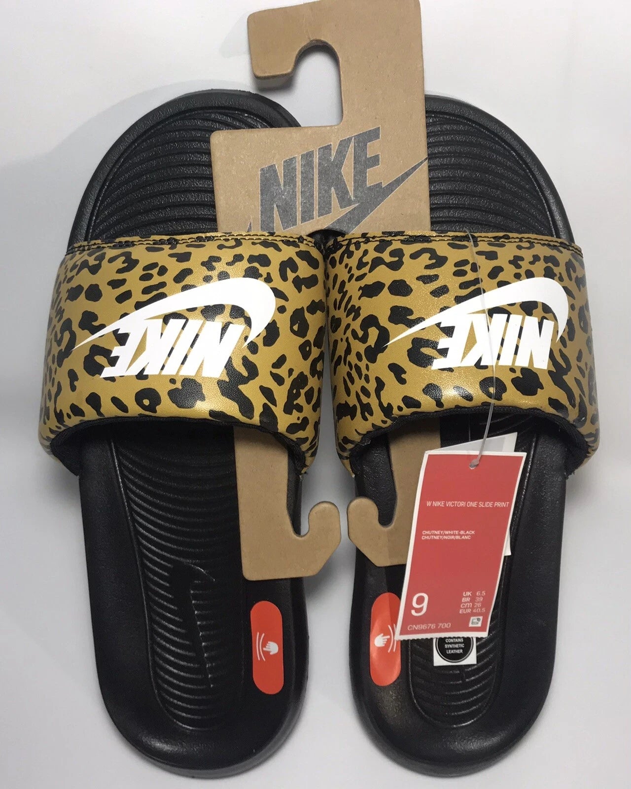 NIKE VICTORI ONE Women's Printed Slide Sz. 9 Chutney/Multicolor Style #CN9676700