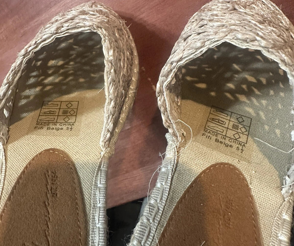 Vintage Havana Clog/Slide Beige Size 5.5 Fifi- Style