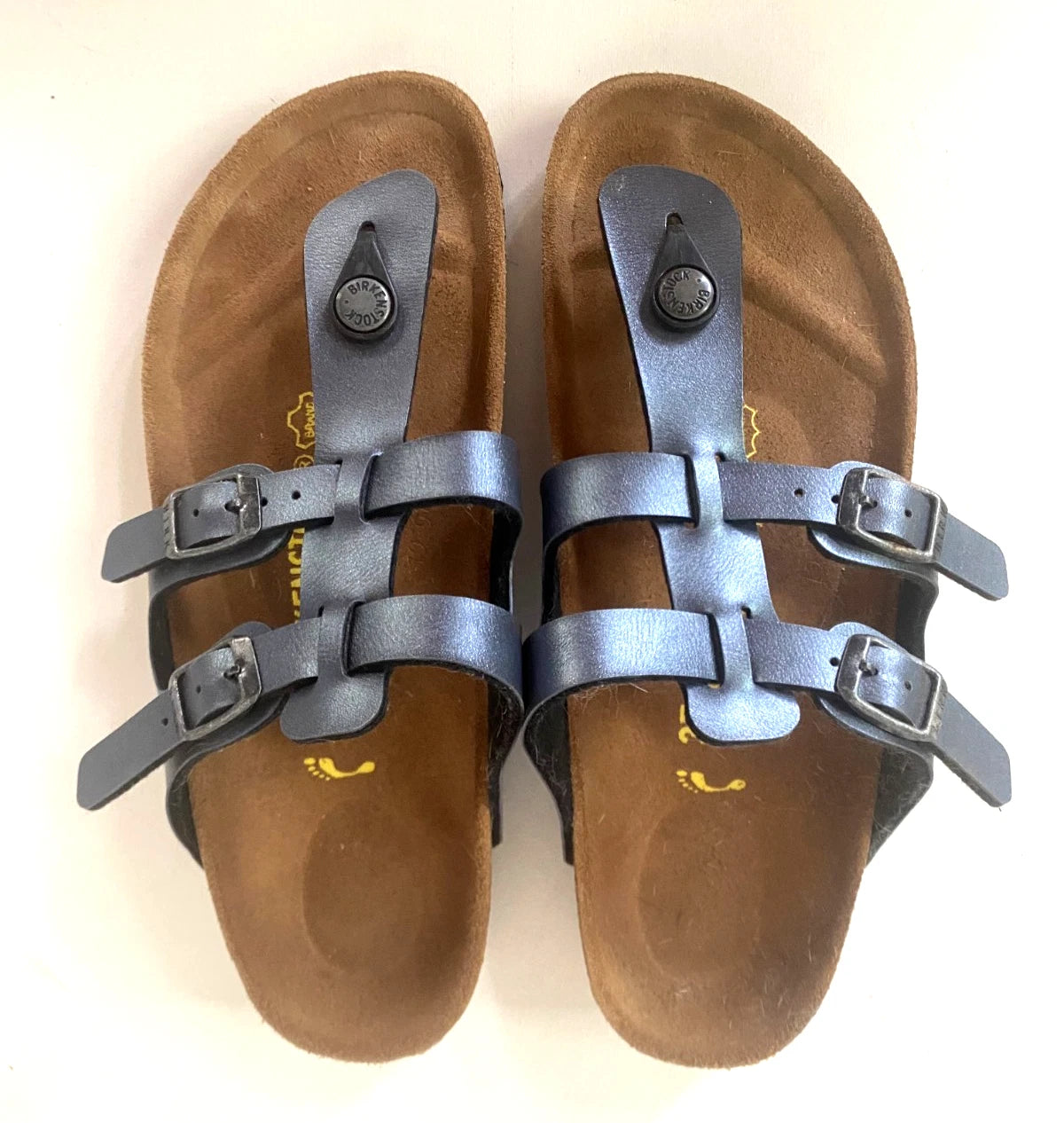 Birkenstock Sparta Gladiator Thong Sandals Gray Leather NEW 37