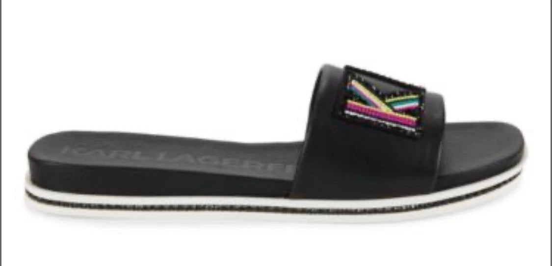 Karl Lagerfeld Paris Jaxine Embellished Platform Sandals Women’s Size 7.5 M