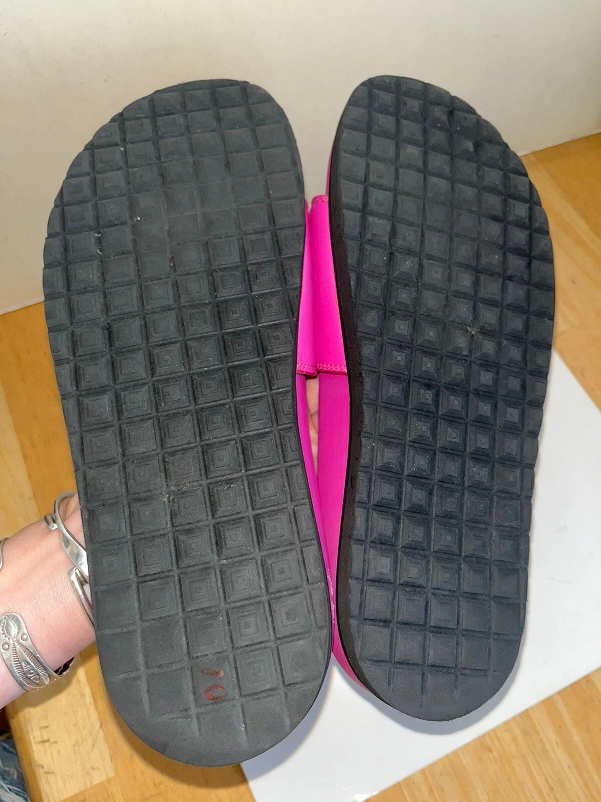 BUSCEMI X ASSC ANTISOCIAL SOCIAL CLUB PINK Truffle Leather SLIDES Sandals-Sz 39