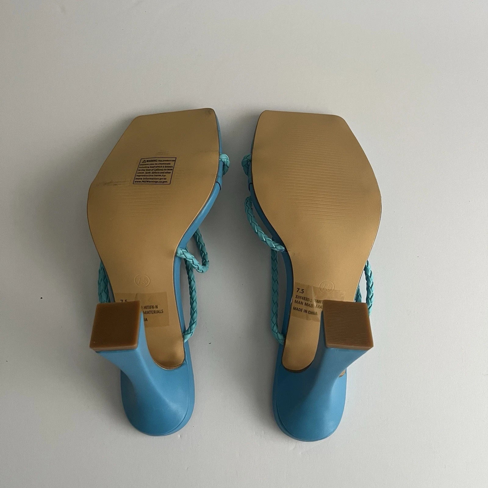 Fashion Nova Square Toe Heels Open toe Slip on Sandals