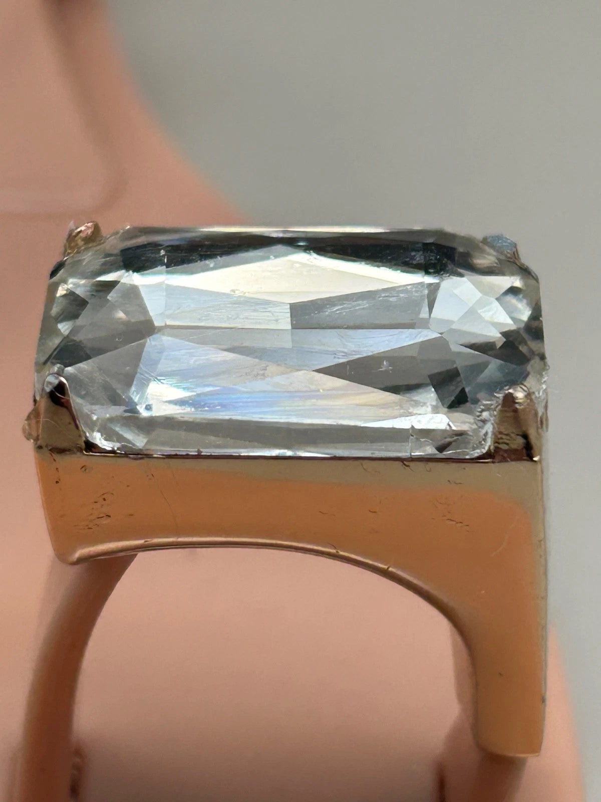 JEFFREY CAMPBELL Balia Womens Wedge Sandals Flip Flops Beige Sz 8 Repaired