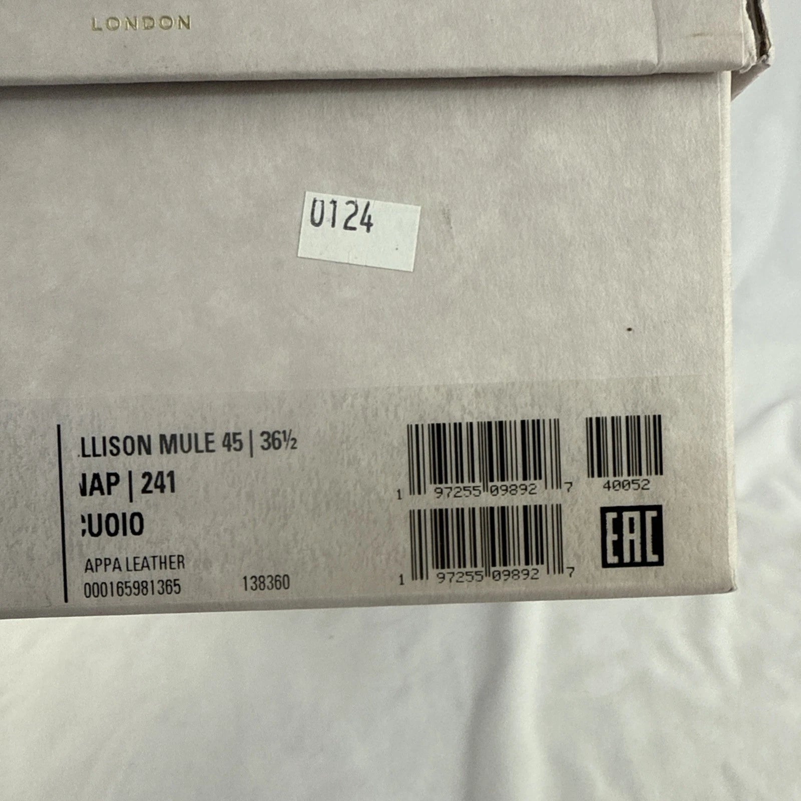 Jimmy Choo Allison Mule 45 Leather Heel Slide Camel Brown Tan Sz 36.5 6.5