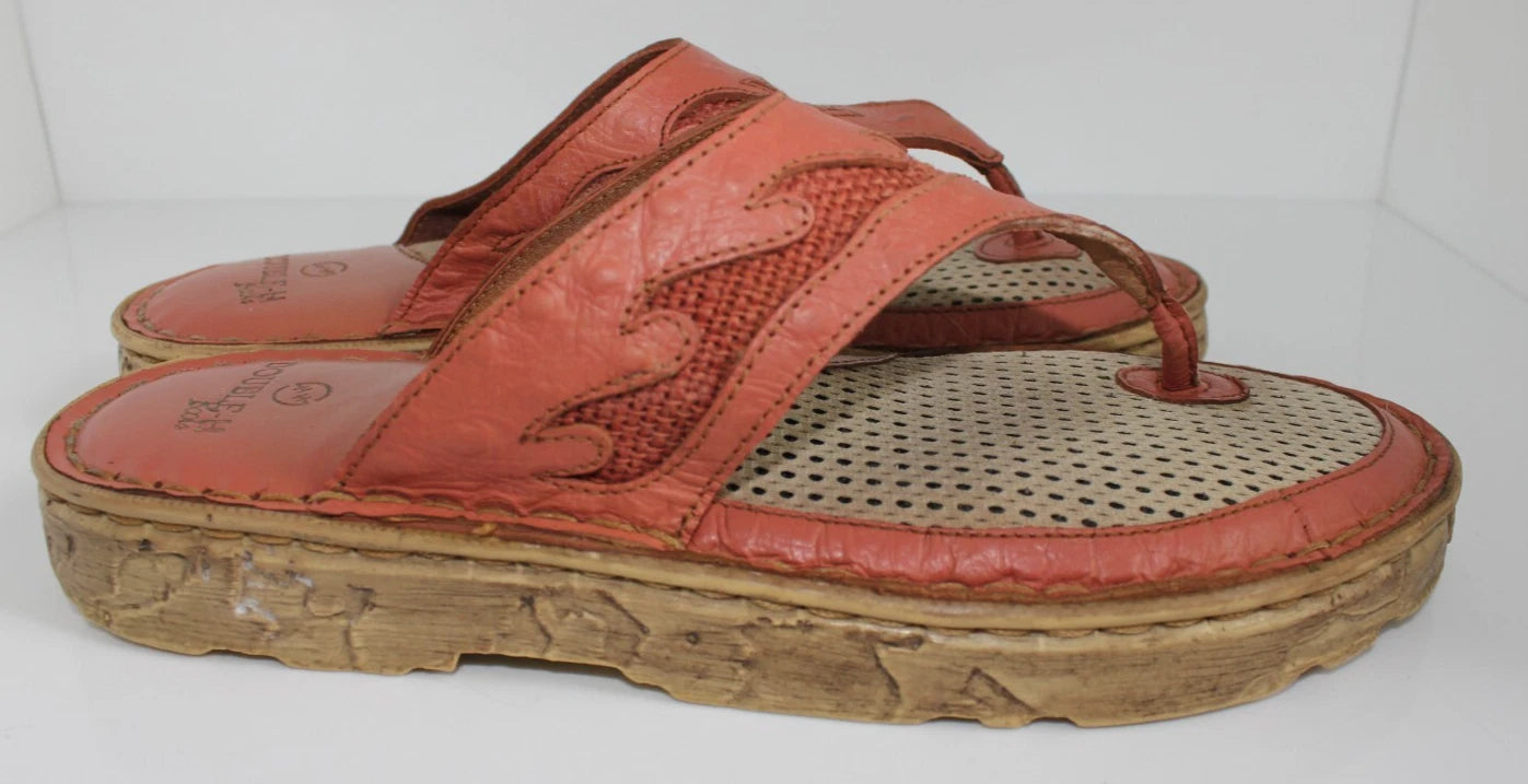 Double H Boots Womens Size 8 Slide Sandals Rose Western Style Leather DH585