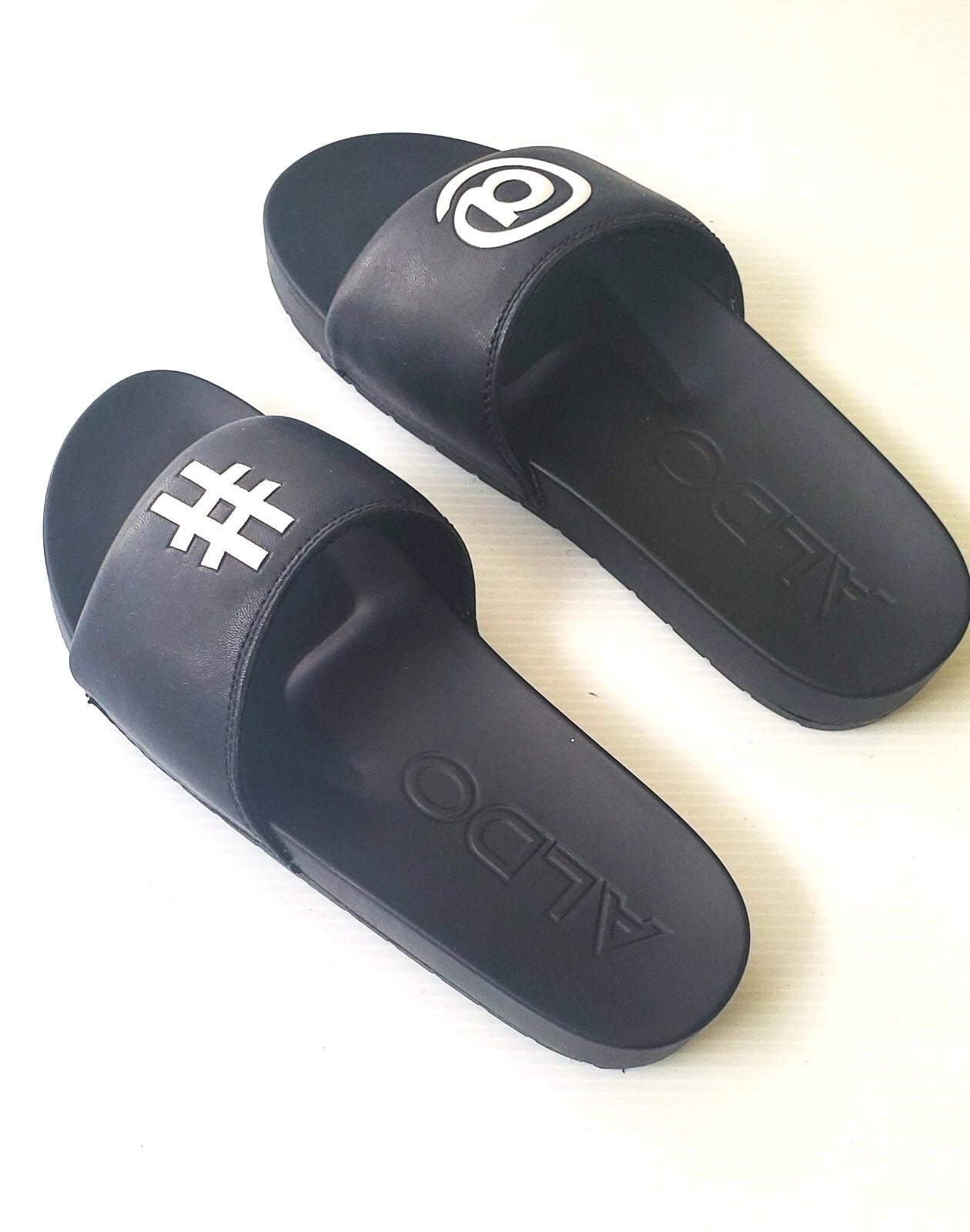 New Womens Aldo Black Slides Size 6 # @ Style TARNOFF-96