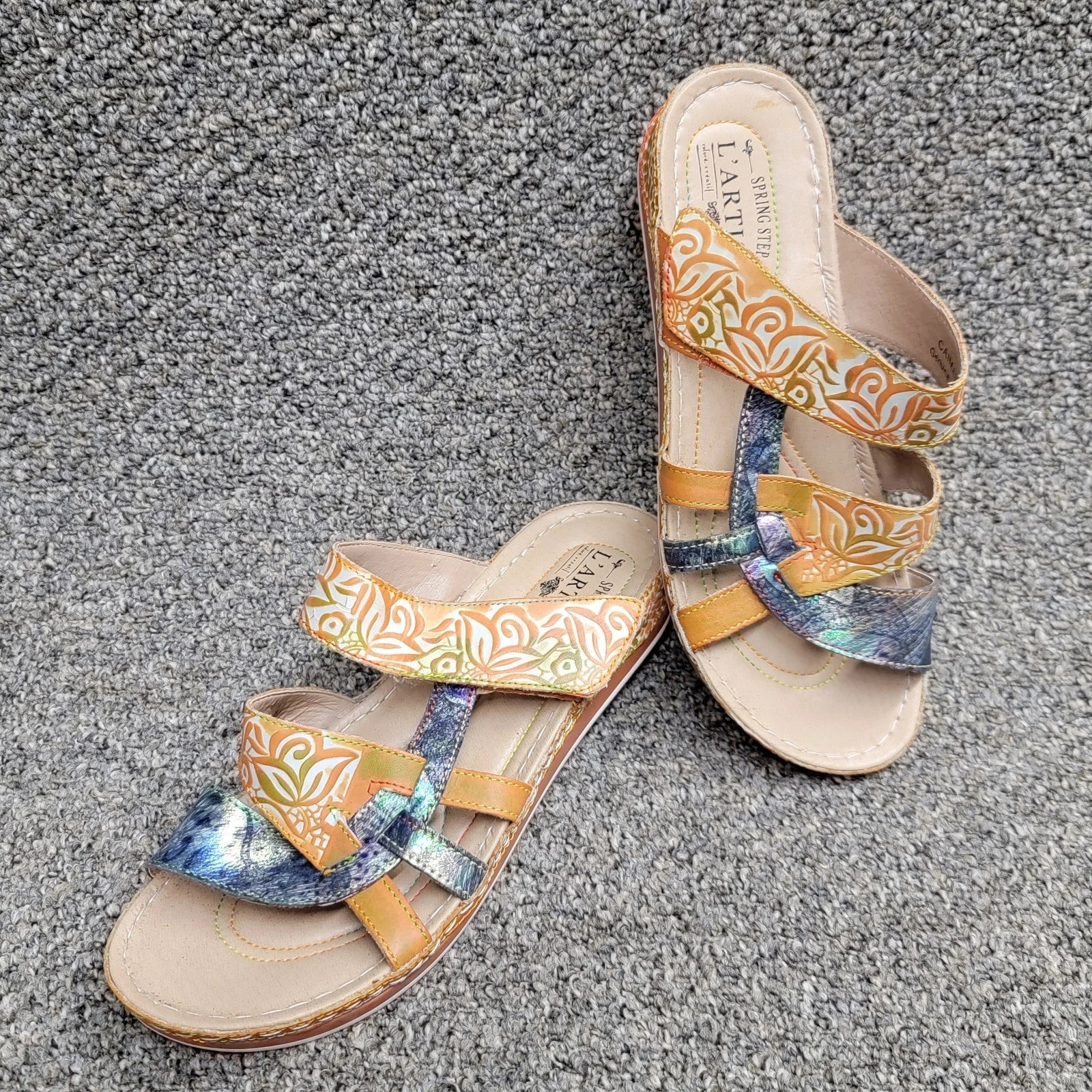 L'Artiste By Spring Step Women's Caiman Slide Sandal  EU 41 US 9.5-10