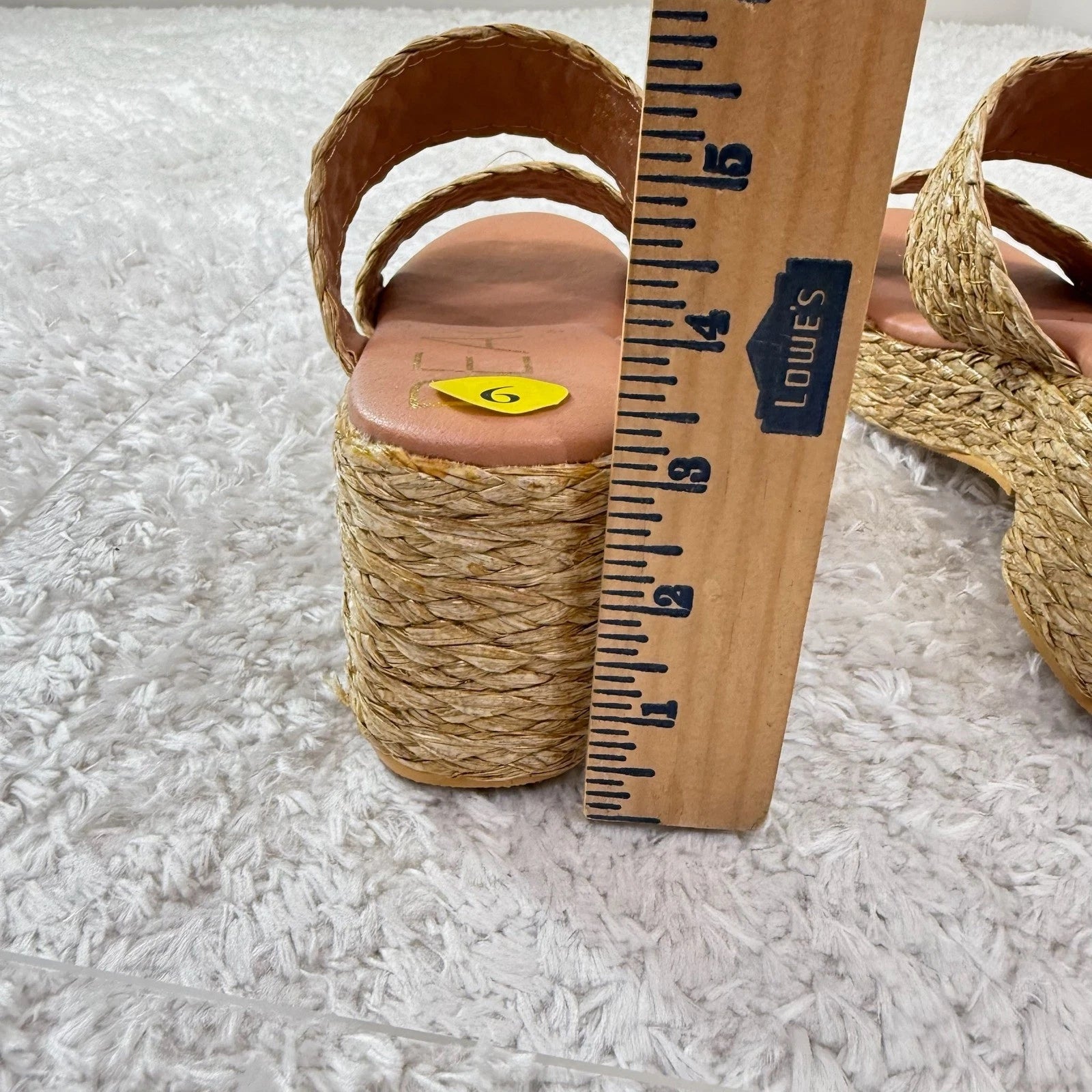 Beach By Matisse Platform Sandals Women's 9 Woven Raffia Espadrille Slides