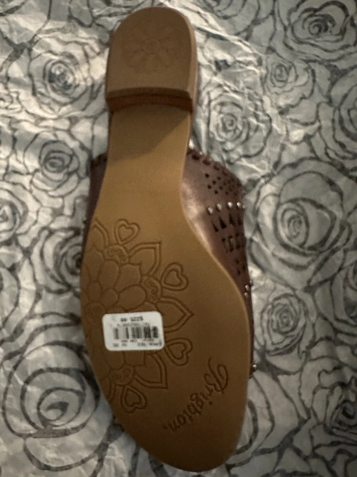 NWT - Brighton Sandal Slides Style NEO Brown Leather Silver-tone Hardware Size 9