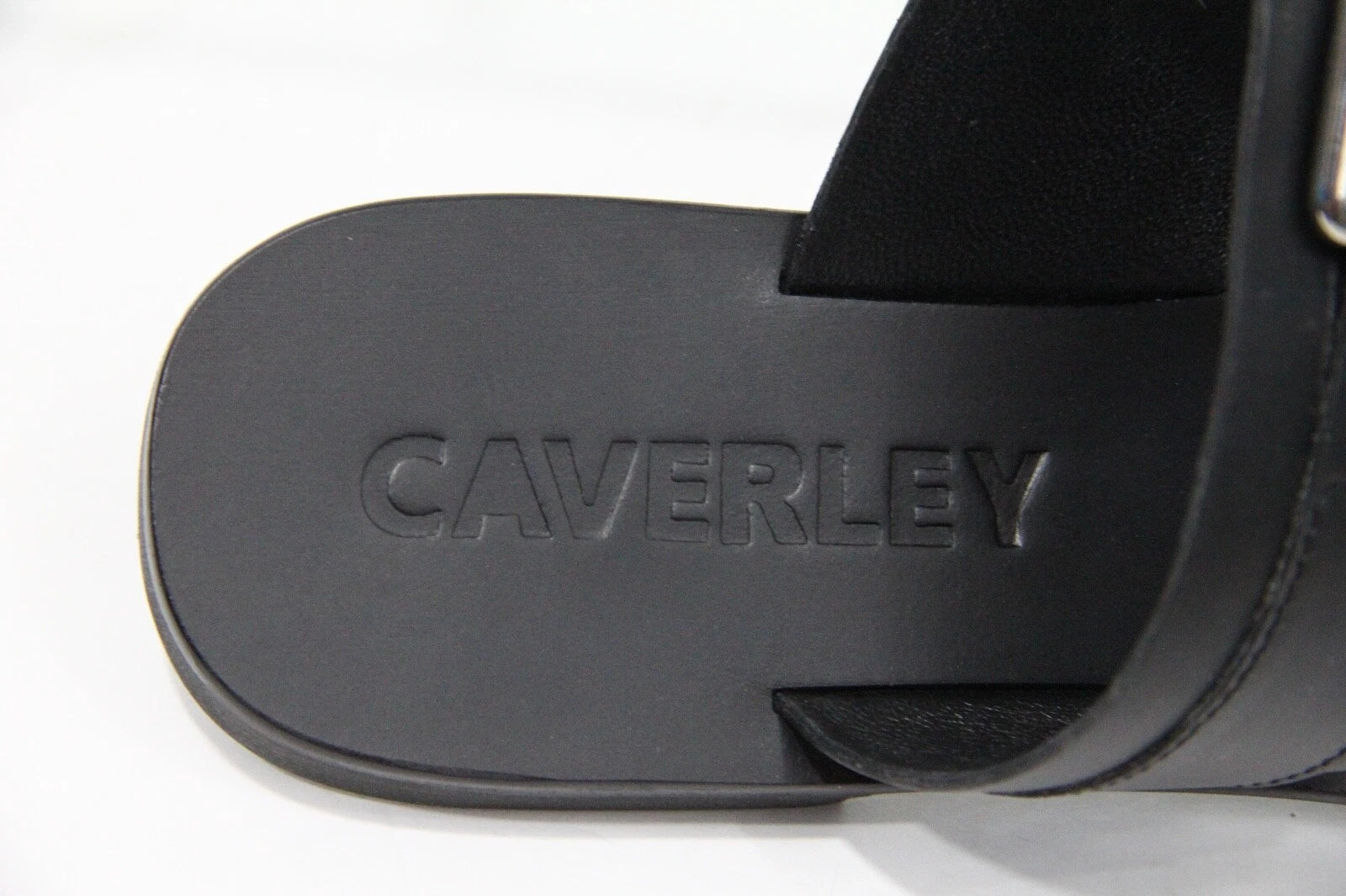 Caverley Cass Slide EU 40 NEW Black Leather Flat Sandal Women Minimalist style
