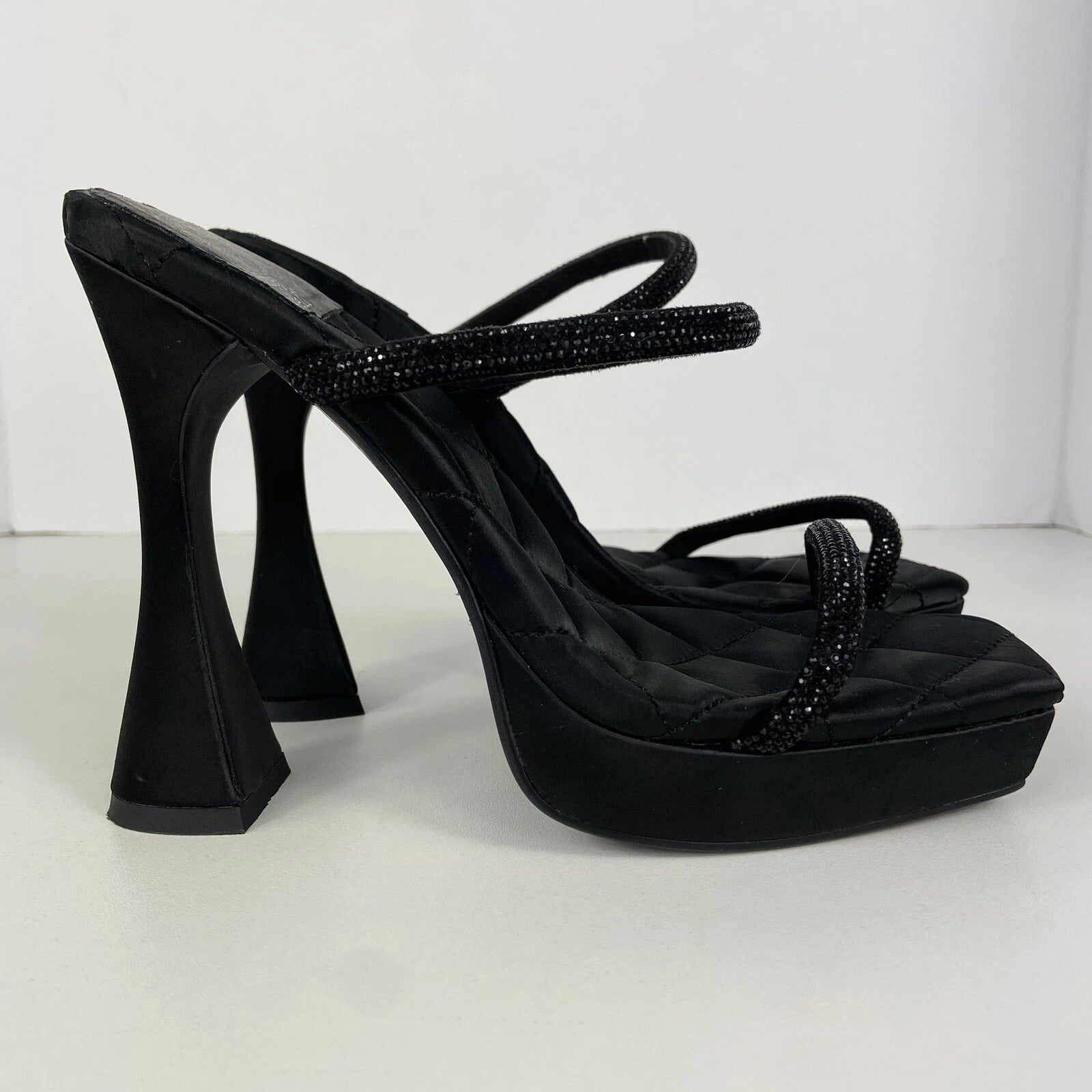 Jeffrey Campbell Movie Sz 7.5 Slide Sandal 5” Platform Heel 90's Vtg Style