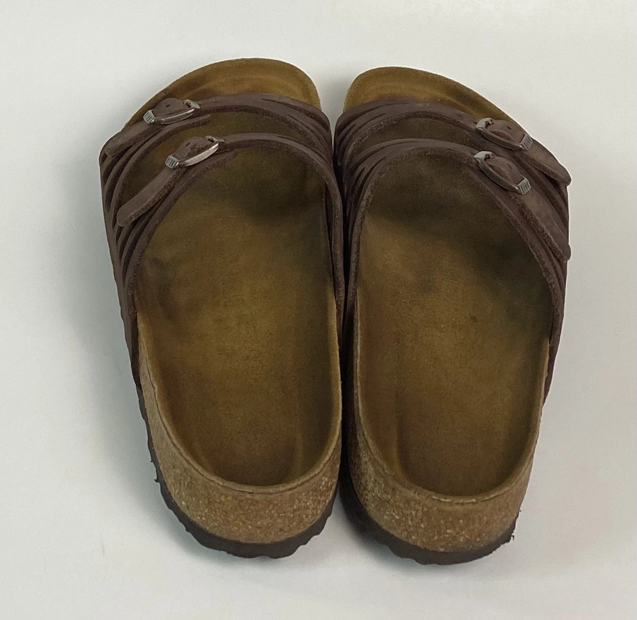 Birkenstock Granada Brown Leather Soft Footbed Sandals Size 40 US W9 M7