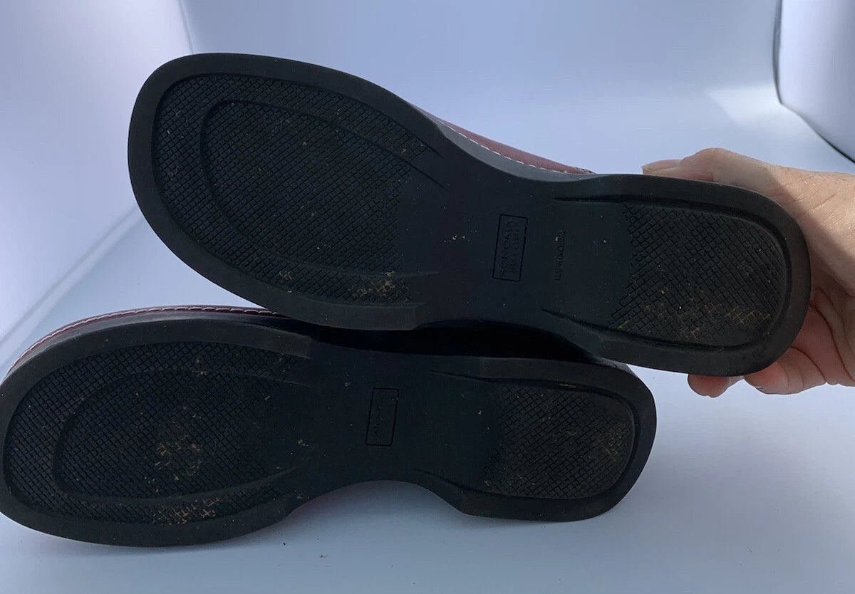 Sonoma Life + Style Womens 9.5m,  M Horizon Red Leather Sandals Strap