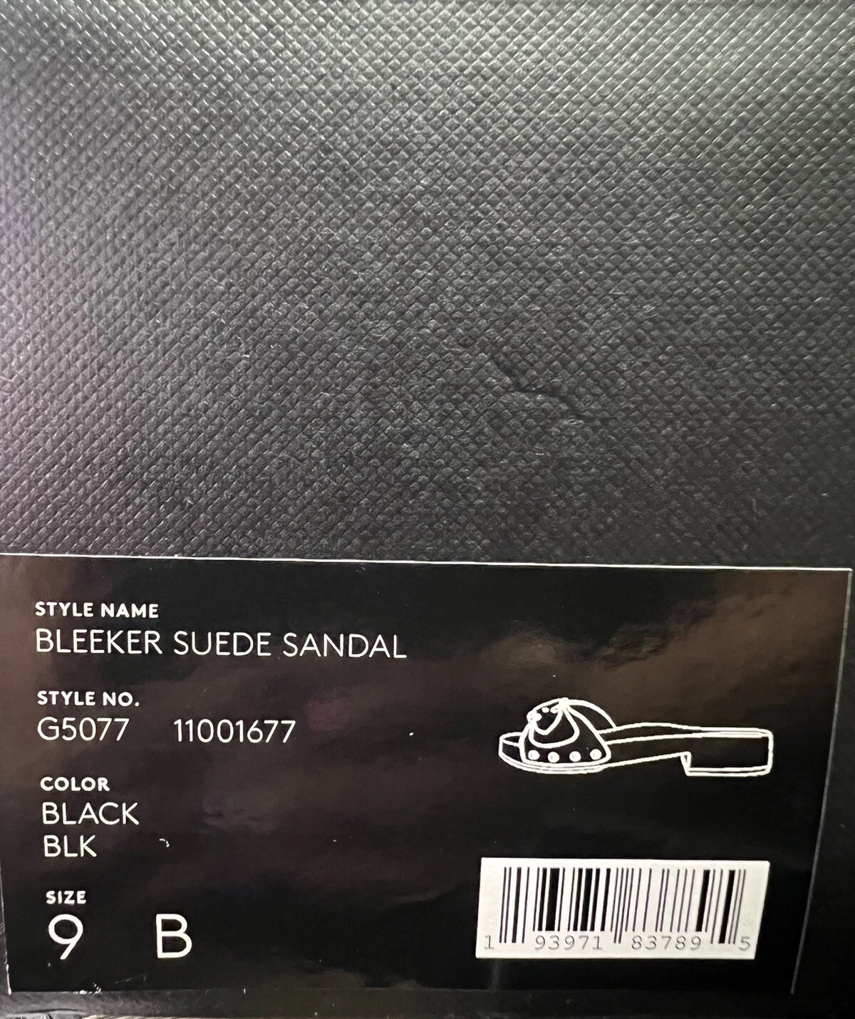 COACH Bleeker Suede Sandal Size 9B Black