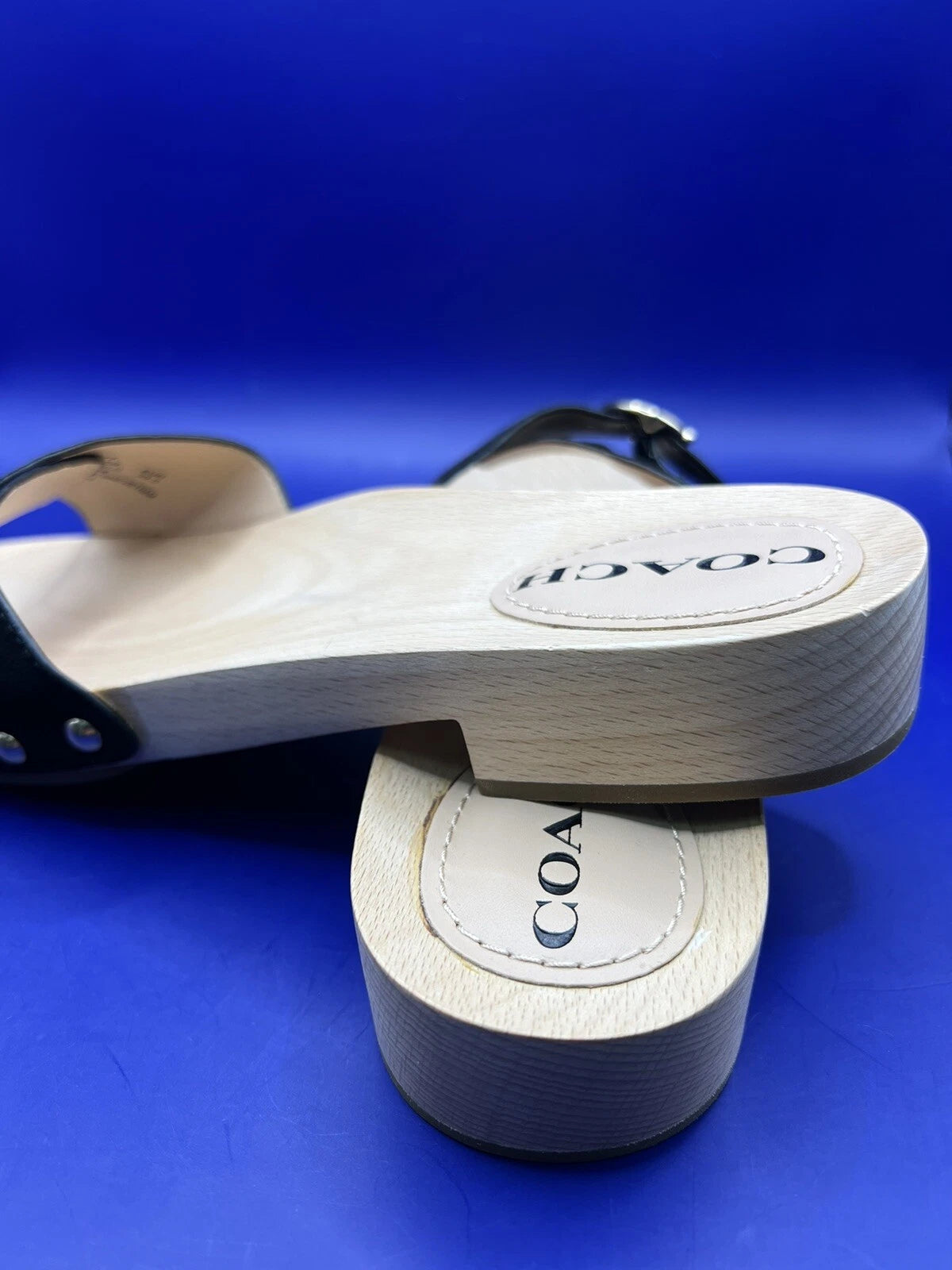 COACH Bleeker Suede Sandal Size 9B Black