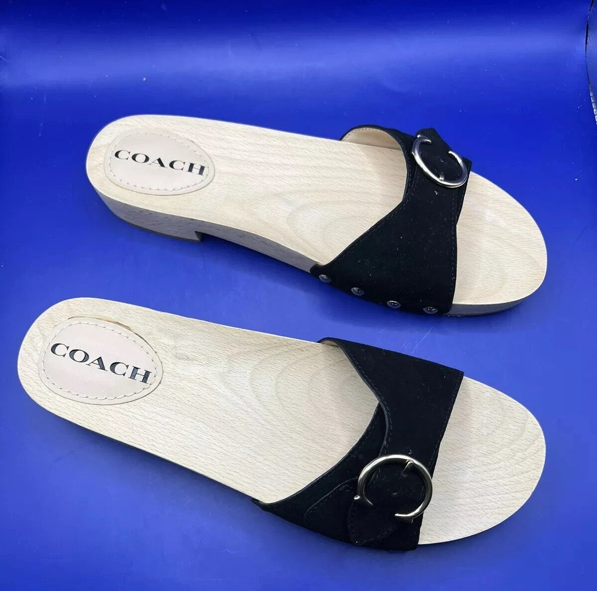 COACH Bleeker Suede Sandal Size 9B Black