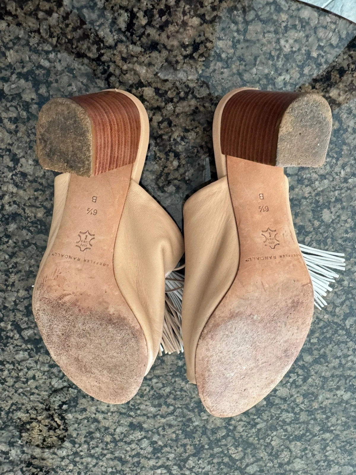 Loeffler Randall Cleo Tassel Mule Slides Shoes Women’s Size 6.5B
