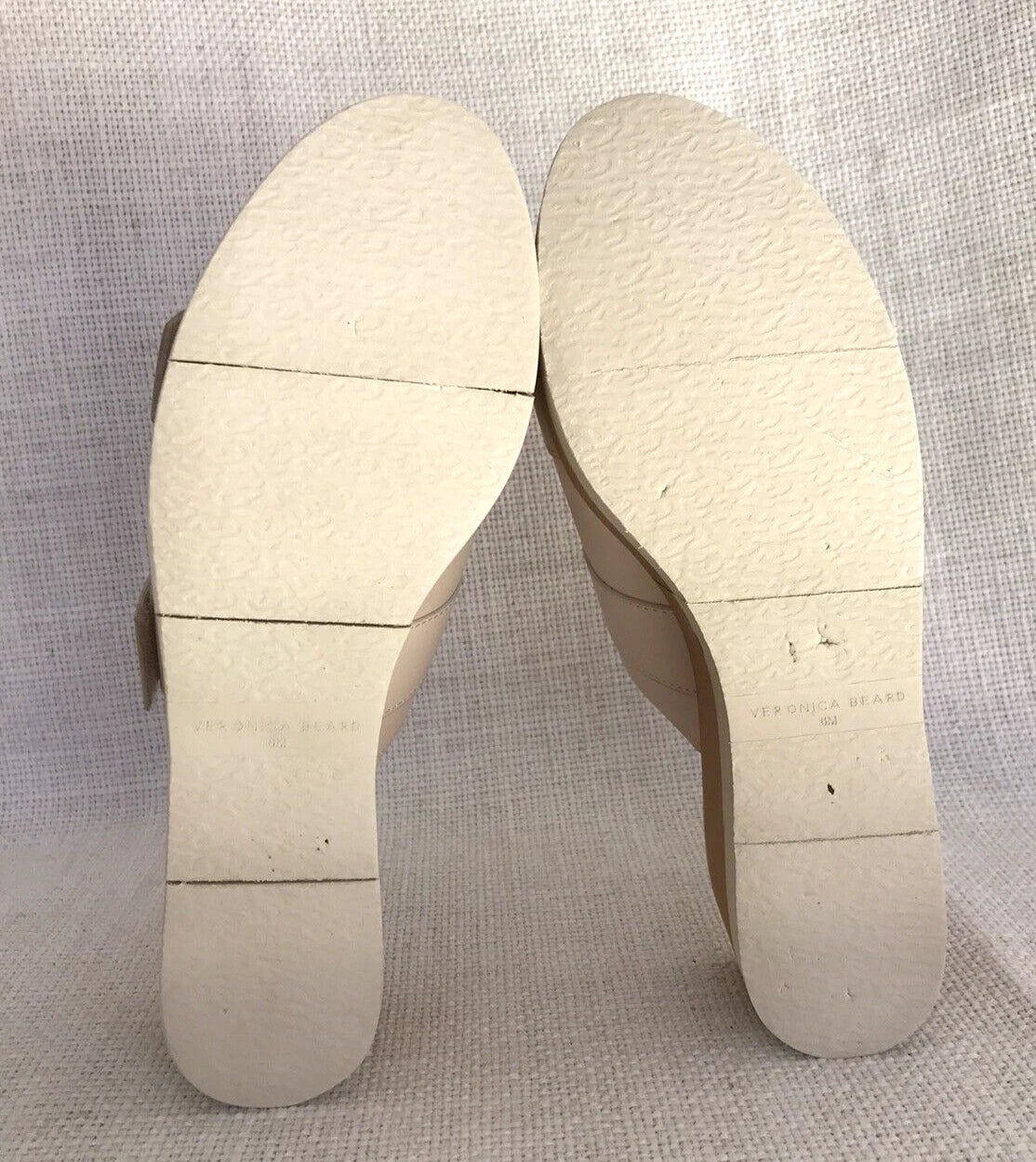NeW VERONICA BEARD Platform Sandal Welda Slides Ivory Leather Wooden Sz 6