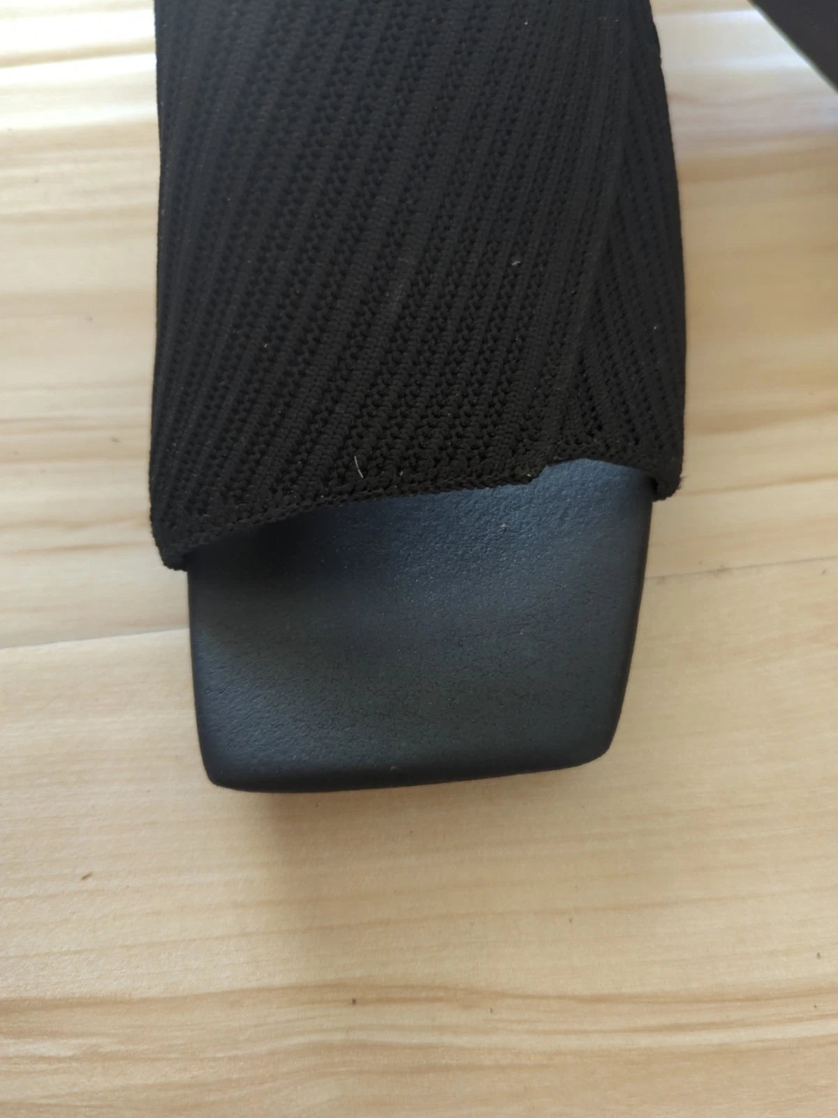 Vivaia Square Toe Block Heel Slide Sandals Black Shoes Women EU 42 US 11 EUC