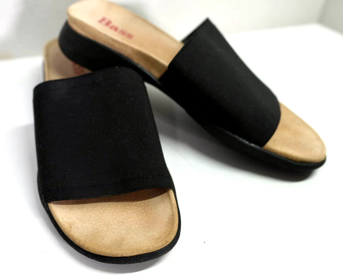 Women's Bass Laila Slide Style Sandals, Color: Black, Size: 10