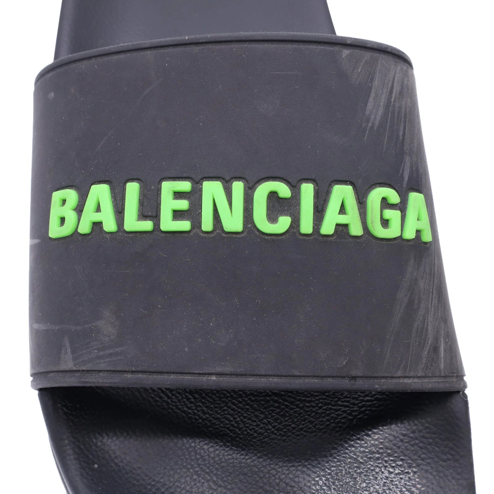 Balenciaga Logo-Detailed Pool Slides In Rubber Men Black Size 46