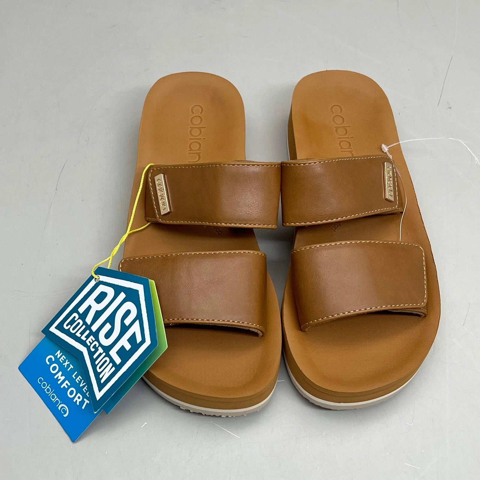 COBIAN Dana Rise Elevated Flatform Style Slide Women's Sz 8 Tan DNA24-230-08