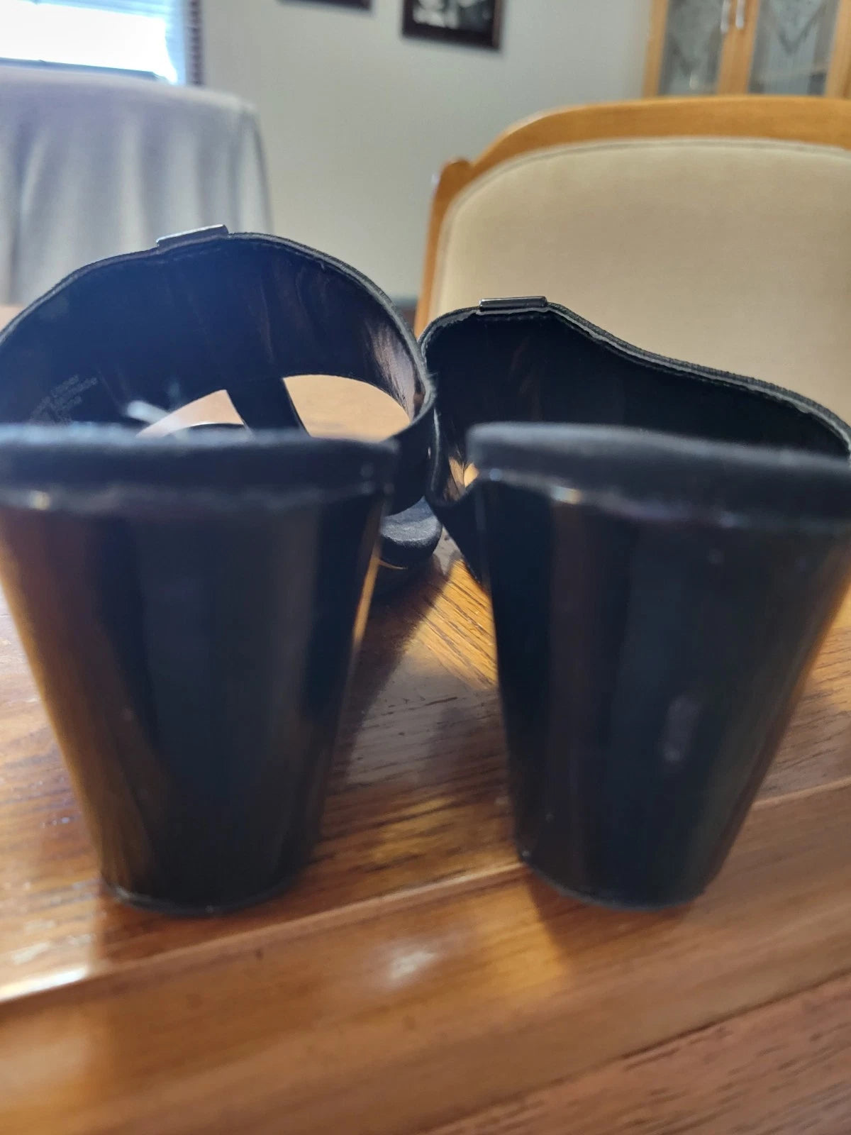 Black Wedge Heel Dressy Sandal By Style & Co Sz 8M